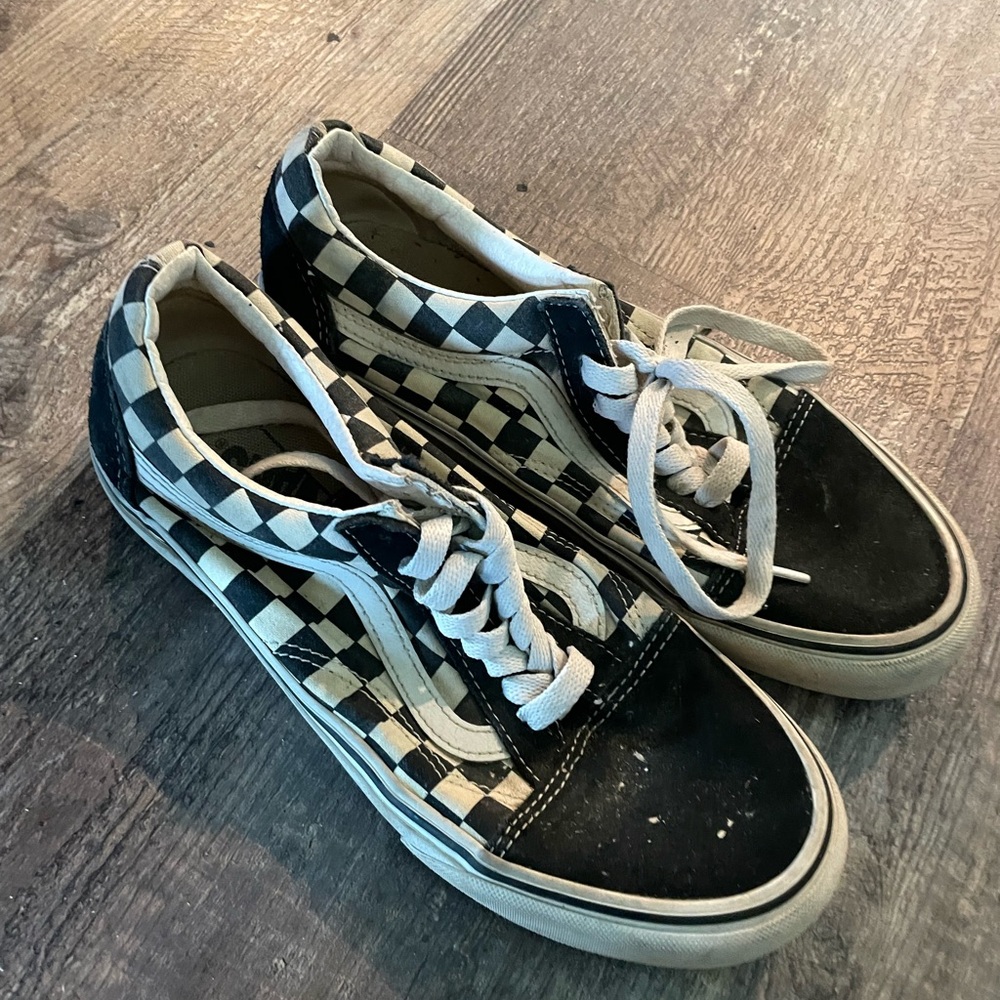 Vans Black and White Checkerboard Shoes
